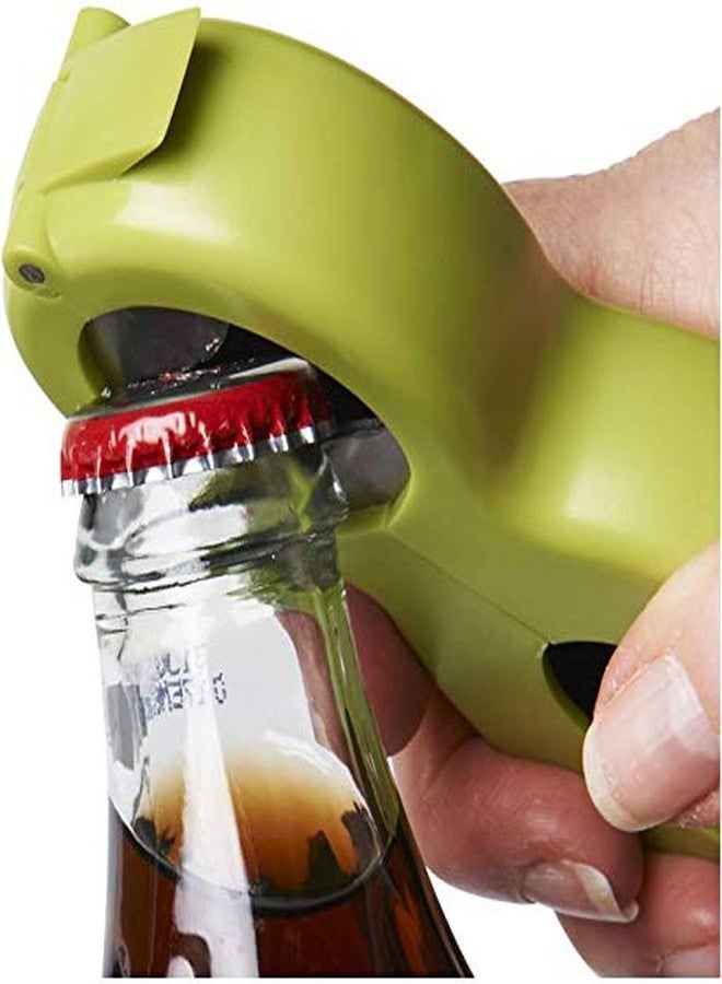 MOSHTU Bottle, Bag & Can Opener, Jar & Lid Twist Off Gripper, and Seal & Lid Remover Green, Black Kitchen Tool Set - Image 2